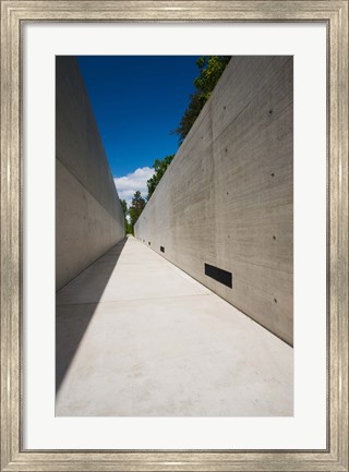 Framed Courtyard to Bergen-Belsen WW2 Concentration Camp Memorial, Lower Saxony, Germany Print