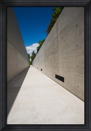 Framed Courtyard to Bergen-Belsen WW2 Concentration Camp Memorial, Lower Saxony, Germany Print
