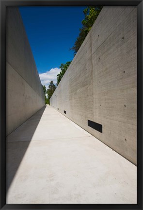 Framed Courtyard to Bergen-Belsen WW2 Concentration Camp Memorial, Lower Saxony, Germany Print