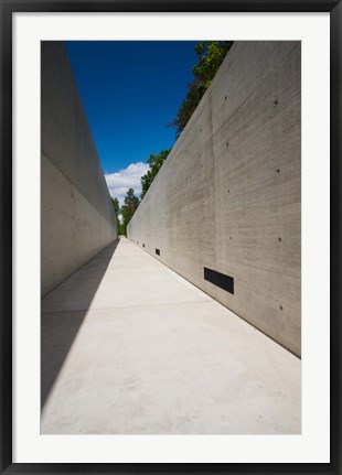 Framed Courtyard to Bergen-Belsen WW2 Concentration Camp Memorial, Lower Saxony, Germany Print