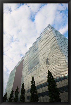 Framed Low angle view of an art museum, Museum Der Bildenden Kunste, Leipzig, Saxony, Germany Print