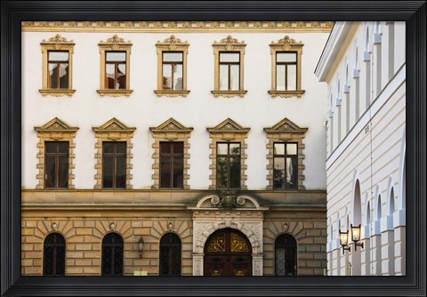 Framed Facade of a palace, Schloss Thurn And Taxis, Regensburg, Bavaria, Germany Print