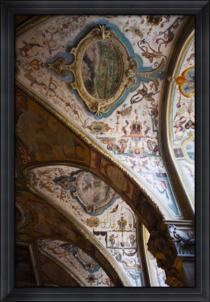 Framed Vaulted ceiling of the Antiquarium, Residenz, Munich, Bavaria, Germany Print