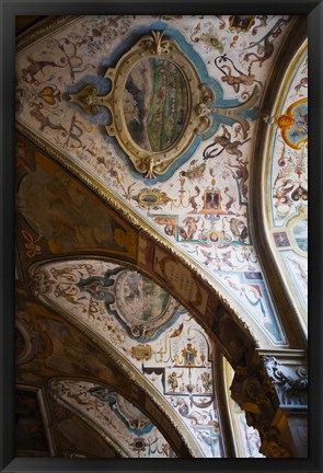 Framed Vaulted ceiling of the Antiquarium, Residenz, Munich, Bavaria, Germany Print