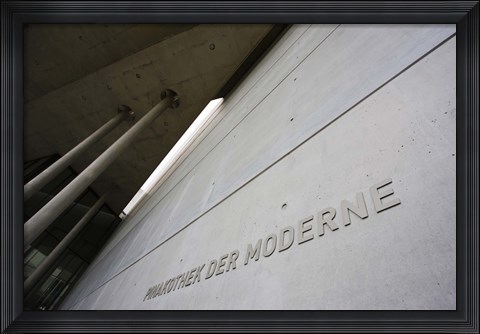Framed Modern art museum, Pinakothek Der Moderne, Munich, Bavaria, Germany Print