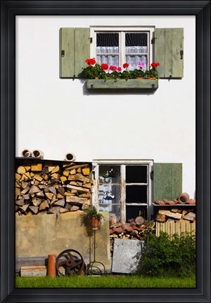Framed Farmhouse, Lenggries, Bavaria, Germany Print