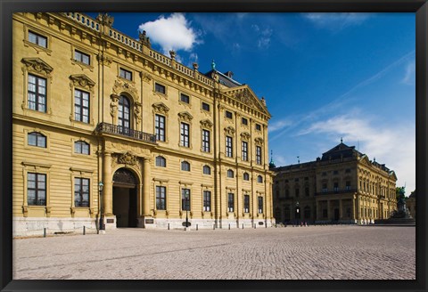 Framed Facade of a palace, Wurzburg Residence, Wurzburg, Lower Franconia, Bavaria, Germany Print