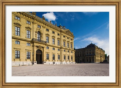 Framed Facade of a palace, Wurzburg Residence, Wurzburg, Lower Franconia, Bavaria, Germany Print