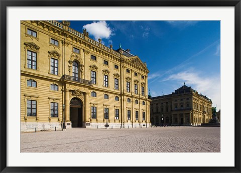 Framed Facade of a palace, Wurzburg Residence, Wurzburg, Lower Franconia, Bavaria, Germany Print