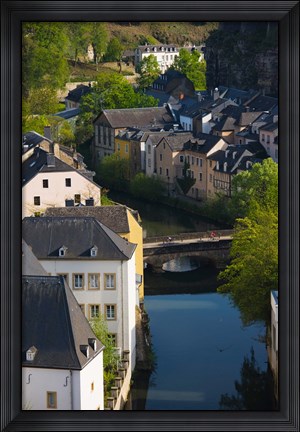 Framed Houses in a town, Grund, Luxembourg City, Luxembourg Print