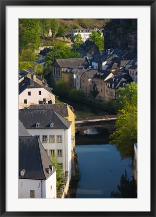 Framed Houses in a town, Grund, Luxembourg City, Luxembourg Print