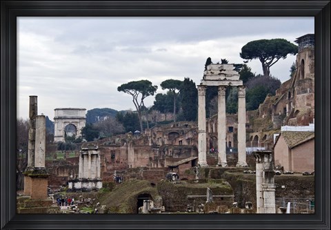 Framed Ruins of a building, Roman Forum, Rome, Lazio, Italy Print