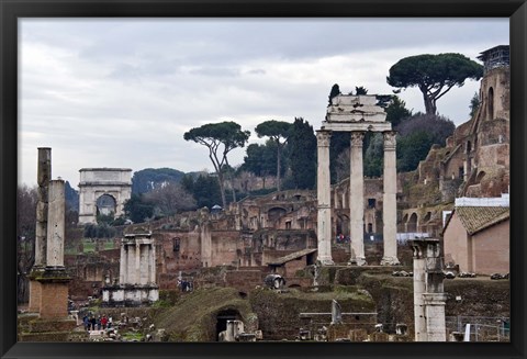 Framed Ruins of a building, Roman Forum, Rome, Lazio, Italy Print