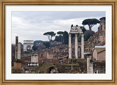 Framed Ruins of a building, Roman Forum, Rome, Lazio, Italy Print