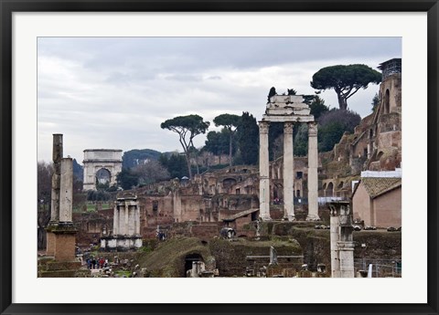 Framed Ruins of a building, Roman Forum, Rome, Lazio, Italy Print