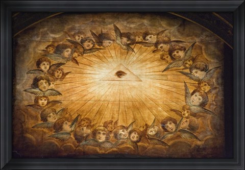 Framed Il Gesu ceiling detail, Church of the Gesu, Rome, Lazio, Italy Print