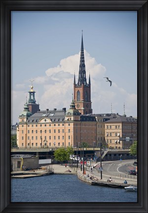 Framed Spire, Gamla Stan, Stockholm, Sweden Print