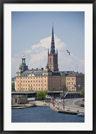 Framed Spire, Gamla Stan, Stockholm, Sweden Print
