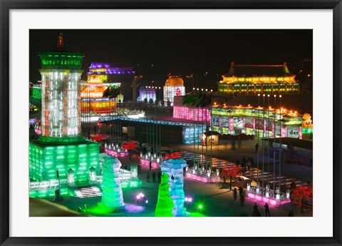 Framed Harbin International Ice and Snow Sculpture Festival, Harbin, Heilungkiang Province, China Print