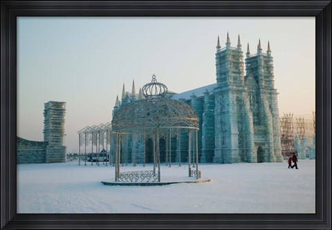 Framed Ice cathedral at the Harbin International Ice and Snow Sculpture Festival, Harbin, Heilungkiang Province, China Print
