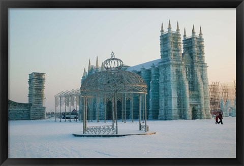 Framed Ice cathedral at the Harbin International Ice and Snow Sculpture Festival, Harbin, Heilungkiang Province, China Print