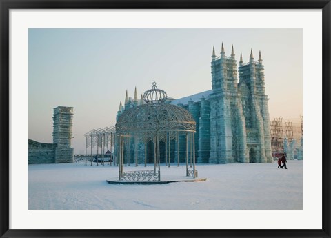 Framed Ice cathedral at the Harbin International Ice and Snow Sculpture Festival, Harbin, Heilungkiang Province, China Print