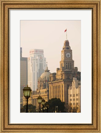 Framed Buildings in a City, The Bund, Shanghai, China Print