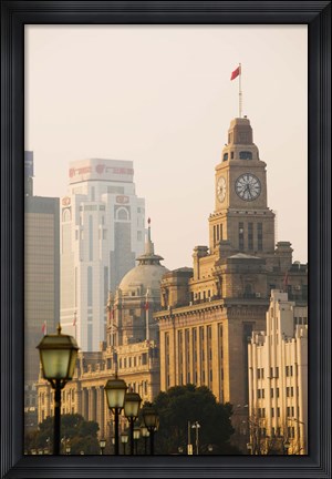 Framed Buildings in a City, The Bund, Shanghai, China Print
