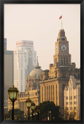 Framed Buildings in a City, The Bund, Shanghai, China Print