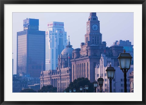 Framed Bund, Shanghai, China Print