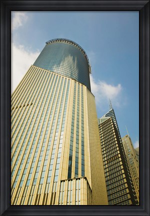 Framed Low angle view of a building, Bank of China Tower, Century Avenue, Pudong, Shanghai, China Print