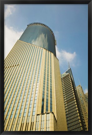 Framed Low angle view of a building, Bank of China Tower, Century Avenue, Pudong, Shanghai, China Print