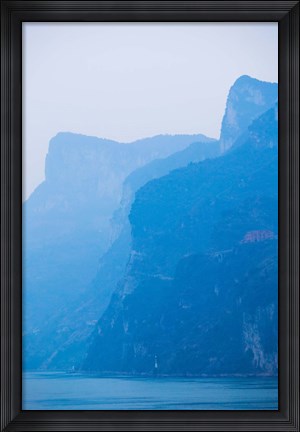 Framed Yangtze River at Dawn, Yichang, Hubei Province, China Print