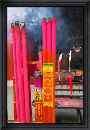 Framed Memorial incenses, Mingshan, Fengdu Ghost City, Fengdu, Yangtze River, Chongqing Province, China Print