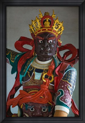 Framed Temple guardian statue, Bamboo Temple, Kunming, Yunnan Province, China Print