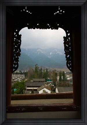Framed Old town viewed from North Gate, Dali, Yunnan Province, China Print