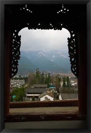 Framed Old town viewed from North Gate, Dali, Yunnan Province, China Print