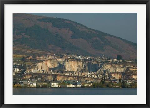 Framed Town at the waterfront, Shaping, Erhai Hu Lake Area, Yunnan Province, China Print