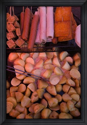 Framed Street market, Old Town, Lijiang, Yunnan Province, China Print