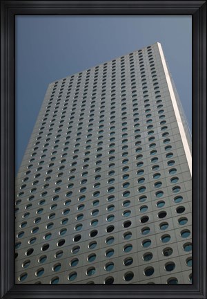 Framed Low angle view of a building, Jardine House, Central District, Hong Kong Island, Hong Kong Print
