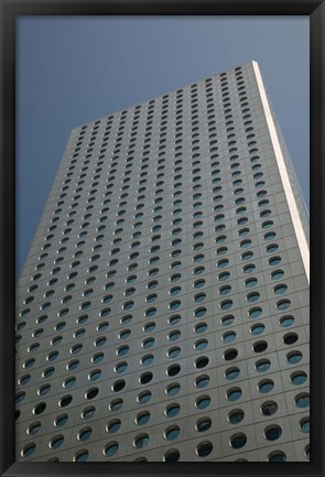 Framed Low angle view of a building, Jardine House, Central District, Hong Kong Island, Hong Kong Print