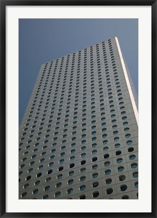 Framed Low angle view of a building, Jardine House, Central District, Hong Kong Island, Hong Kong Print