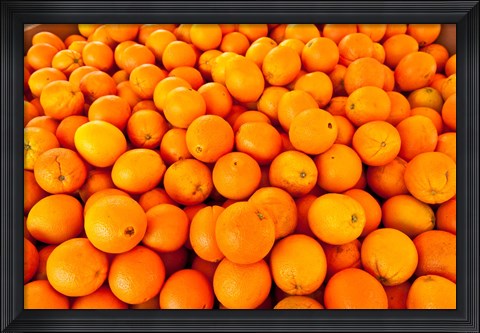 Framed Close-up of oranges, Santa Paula, Ventura County, California, USA Print