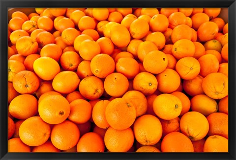 Framed Close-up of oranges, Santa Paula, Ventura County, California, USA Print