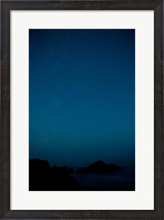 Framed Ocean at evening, Meyers Creek, Cape Sebastian, Coast of California, USA Print