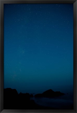 Framed Ocean at evening, Meyers Creek, Cape Sebastian, Coast of California, USA Print