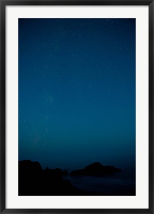 Framed Ocean at evening, Meyers Creek, Cape Sebastian, Coast of California, USA Print