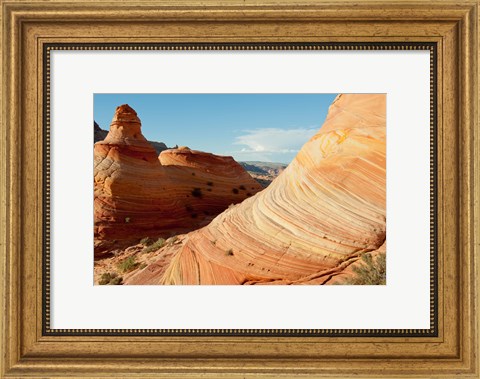 Framed Close up of rock formations, The Wave, Coyote Buttes, Utah, USA Print