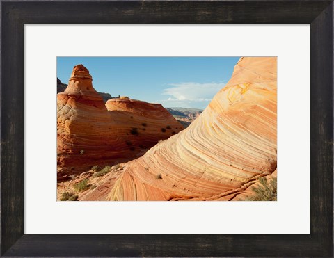 Framed Close up of rock formations, The Wave, Coyote Buttes, Utah, USA Print