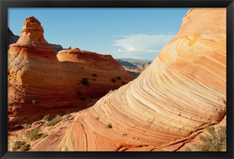 Framed Close up of rock formations, The Wave, Coyote Buttes, Utah, USA Print